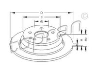 Disc frana MERCEDES-BENZ VITO bus W639 TOPRAN 401928