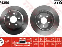 Disc frana MERCEDES-BENZ VITO MIXTO caroserie W639 TRW DF4356