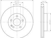 Disc frana MERCEDES-BENZ VITO/MIXTO caroserie (W639) - OEM - MEYLE ORIGINAL GERMANY: 0835212059/PD|083 521 2059/PD - W02771720 - LIVRARE DIN STOC in 24 ore!!!