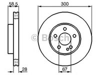 Disc frana MERCEDES-BENZ VITO MIXTO caroserie W639 BOSCH 0986479137