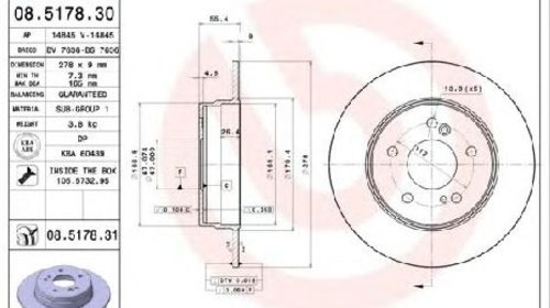 Disc frana MERCEDES C-CLASS CUPE ( CL203 ) 03