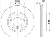 Disc frana MERCEDES C-CLASS (W202) (1993 - 2000) KRIEGER 0950004090 piesa NOUA