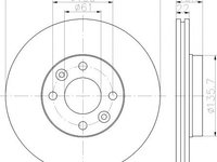 Disc frana MERCEDES CITAN Dualiner (415) (2012 - 2016) HELLA PAGID 8DD 355 118-491 piesa NOUA