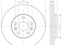 Disc frana MERCEDES CITAN Tila-Auto (415) (2012 - 2016) HELLA PAGID 8DD 355 116-451 piesa NOUA