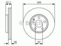 Disc frana MERCEDES CLA cupe (C117) (2013 - 2016) Bosch 0 986 479 A01