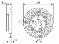 Disc frana MERCEDES CLA cupe (C117) (2013 - 2016) Bosch 0 986 479 A58