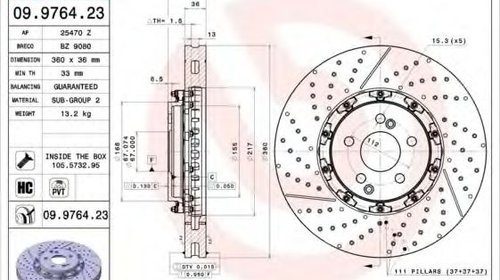 Disc frana MERCEDES CLK (C209) (2002 - 2009) 