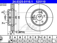 Disc frana MERCEDES E-CLASS (W210) (1995 - 2003) ATE 24.0325-0110.1