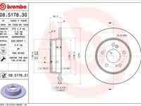 Disc frana MERCEDES E-CLASS (W210) (1995 - 2003) BREMBO 08.5178.31 piesa NOUA