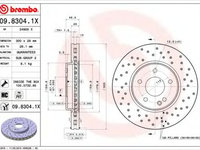 Disc frana MERCEDES E-CLASS (W210) (1995 - 2003) BREMBO 09.8304.1X