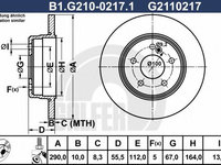 Disc frana MERCEDES E-CLASS (W210) (1995 - 2003) GALFER B1.G210-0217.1 piesa NOUA