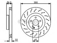 Disc frana MERCEDES E-CLASS (W211) (2002 - 2009) Bosch 0 986 479 412