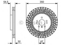 Disc frana MERCEDES GLE Cupe (C292) (2015 - 2016) BOSCH 0 986 479 D09 piesa NOUA