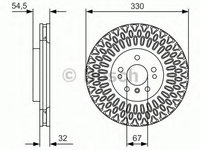 Disc frana MERCEDES GLE (W166) (2015 - 2016) Bosch 0 986 479 D08