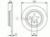 Disc frana MERCEDES GLE (W166) (2015 - 2016) BOSCH 0 986 479 D10 piesa NOUA