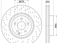 Disc frana MERCEDES GLK-CLASS (X204) (2008 - 2016) KRIEGER 0950004152 piesa NOUA