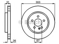 Disc frana MERCEDES M-CLASS (W163) (1998 - 2005) Bosch 0 986 478 468