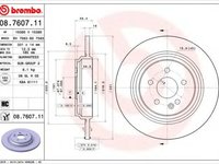 Disc frana MERCEDES M-CLASS (W163) (1998 - 2005) BREMBO 08.7607.11 piesa NOUA