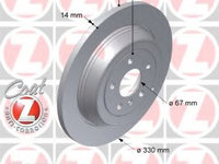 Disc frana MERCEDES R-CLASS (W251, V251) (2006 - 2016) ZIMMERMANN 400.3650.20 piesa NOUA