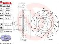 Disc frana MERCEDES S-CLASS (W220) (1998 - 2005) BREMBO 09.A353.11