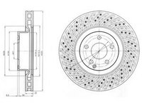 Disc frana MERCEDES S-CLASS (W221) (2005 - 2013) DELPHI BG9093C piesa NOUA