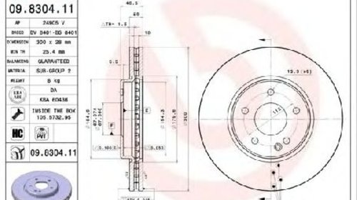 Disc frana MERCEDES SLK ( R170 ) 04/1996 - 04