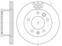 Disc frana MERCEDES SPRINTER 2-t caroserie (901, 902) (1995 - 2006) REMSA 6461.10 piesa NOUA