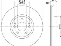 Disc frana MERCEDES SPRINTER 5-t platou / sasiu (906) (2006 - 2016) KRIEGER 0950004082 piesa NOUA