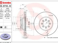 Disc frana MERCEDES VARIO caroserie inchisa/combi (1996 - 2016) BREMBO 09.B749.40