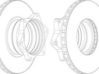 Disc frana MERCEDES VARIO combi (1996 - 2016) FERODO FCR165A piesa NOUA