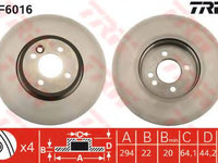 Disc frana MINI MINI Cabriolet (R52) (2004 - 2007) TRW DF6016