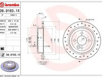 Disc frana MINI MINI Cabriolet R52 BREMBO 08.9163.1X