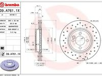 Disc frana MINI MINI Cabriolet R57 BREMBO 09A7611X