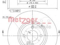 Disc frana MINI MINI CLUBMAN combi (R55), MINI MINI (R56) - METZGER 25116 V