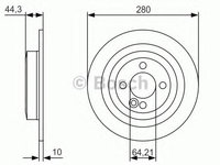 Disc frana MINI MINI Cupe (R58) (2011 - 2016) BOSCH 0 986 479 A08 piesa NOUA