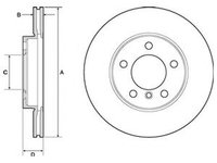 Disc frana MINI MINI PACEMAN R61 DELPHI BG4668C