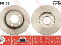 Disc frana MINI MINI PACEMAN R61 TRW DF6136 PieseDeTop