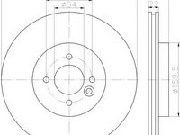 Disc frana MINI MINI (R50, R53), MINI MINI Cabriolet (R52) - HELLA PAGID 8DD 355 115-881