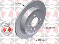 Disc frana MINI MINI Roadster R59 ZIMMERMANN 150344620