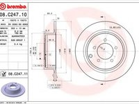 Disc frana MITSUBISHI ASX (GA_W_) (2010 - 2020) BREMBO 08.C247.11