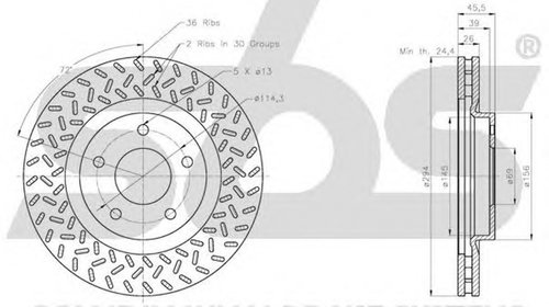 Disc frana MITSUBISHI ASX GA W sbs 1815319329