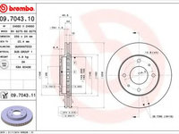 Disc frana MITSUBISHI CARISMA (DA_) (1995 - 2006) BREMBO 09.7043.11