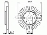 Disc frana MITSUBISHI CARISMA (DA_), VOLVO S40 I limuzina (VS), VOLVO V40 combi (VW) - BOSCH 0 986 479 872