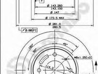 Disc frana MITSUBISHI CARISMA (DA_), VOLVO S40 I limuzina (VS), VOLVO V40 combi (VW) - BREMBO 09.7720.10