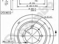 Disc frana MITSUBISHI CARISMA (DA_), VOLVO S40 I limuzina (VS), VOLVO V40 combi (VW) - BREMBO 08.7042.11