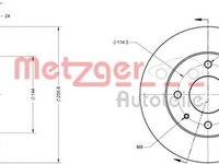 Disc frana MITSUBISHI CARISMA limuzina DA METZGER 6110248