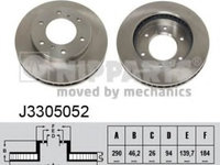 Disc frana MITSUBISHI CHALLENGER (K90) (1996 - 2016) NIPPARTS J3305052