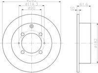 Disc frana MITSUBISHI CHARIOT (N3_W, N4_W), MITSUBISHI GALANT Mk V (E5_A, E7_A, E8_A), MITSUBISHI GALANT Mk V limuzina (E5_A, E7_A, E8_A) - MINTEX MDC