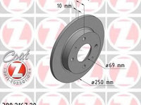 Disc frana MITSUBISHI COLT CZC Cabriolet (RG) (2006 - 2009) ZIMMERMANN 380.2167.20