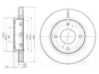 Disc frana MITSUBISHI COLT CZC Cabriolet (RG) (2006 - 2009) DELPHI BG3987